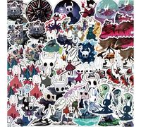 50 pezzi Adesivi riutilizzabili e impermeabili per il gioco di avventura Steam Hollow Knight, adatti per casco da moto, auto, scatola regalo, busta, chitarra, laptop, bagaglio, artigianato fai-da-te, 
