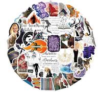 50 pezzi adesivi Throne of glass decalcomanie per bottiglia d'acqua laptop bagagli auto bici bicicletta adesivi in vinile impermeabili confezione