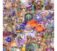 50 pezzi Adesivi trasparenti in PET Giardino Segreto della Strega, Adesivi di Creature e Scene Magiche e Fantasiose, Adatti per Junk Journal, Scrapbook, Artigianato in Resina, Decorazione di Planner e