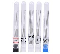 50 Pezzi Aghi per pulizia ugelli stampante 3 Dimensionale argento acciaio inossidabile 0,2/0,25/0,3/0,35/0,4 mm set per tutti gli ugelli 0,4 mm per reprap//makerbot/flashforge