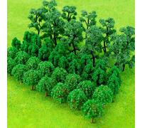 50 Pezzi Alberi Modello Misto, Albero del Diorama Plastic, Albero Misti per Modellismo, Miniatura Alberi Treno, per Paesaggio DIY, Paesaggi in Miniatura, Tavolo di Sabbia, Modello di Paesaggio 3- 6 cm