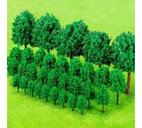 50 Pezzi Alberi Modello Misto, Albero del Diorama Plastic, Albero Misti per Modellismo, Miniatura Alberi Treno per Paesaggio DIY, Paesaggi in Miniatura, Tavolo di Sabbia, Modello di Paesaggio 3- 9 cm