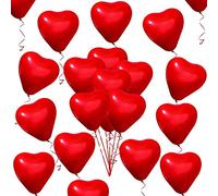50 Pezzi Amore Palloncini cuore Rosso Cuore Palloncini per Valentines Day Matrimonio Anniversario Fidanzamento Compleanno Giardino Laurea Prom Decorazione del partito Decorazione romantica