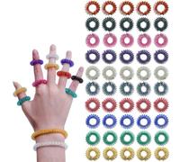 50 pezzi Anelli Per Agopressione, massaggio delle dita Sensoriale Dito Anelli Agopressione Anello Anelli Massaggio Mani per Circolazione Sangue Tra Dita (10 Colori)