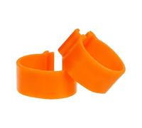 50 pezzi, anelli regolabili per cosce di pollo da 1,6-2 cm, etichette in plastica per cosce di pollame, per l'identificazione di animali da fattoria come anatre e oche,Arancia,Diametro interno 1,6 cm