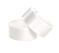 50 pezzi, anelli regolabili per cosce di pollo da 1,6-2 cm, etichette in plastica per cosce di pollame, per l'identificazione di animali da fattoria come anatre e oche,Bianco,Diametro interno 1,6 cm