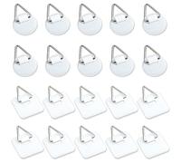 50 Pezzi Appendi Piatti da Parete, Supporto per Piatti da Parete, Ganci Verticali Adesivi da Parete, Ganci per Piatti Adesivi Invisibili per la Parete, 25 mm