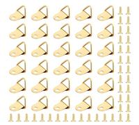 50 Pezzi Attaccaglie per Quadri,Gancetti Con Viti,Triangolo Anello Gancio da Parete,Ganci Quadro per Appendere Quadri per Cornici,Specchi,Opere d'Arte per appendere foto di Family Office