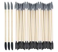 50 Pezzi Bastoncini Abrasivi 2 in 1 Set, Granulometria 150 Nero e 280 Grigio, Materiale di Betulla, per Modellismo, Gundam, Lavorazione del Legno e Nail Design (betulla + sabbia di corindone bianco)