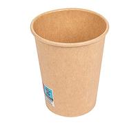 50 pezzi - Bicchieri Bevande Calde 1 Parete 180 ml 260 + 18 Pe G/M2 Ø7,2/5,3X7,8 cm Marrone Cartoncino