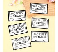 50 pezzi Biglietti di richiesta canzoni a tema cassetta vintage, biglietti di gioco per richiesta canzoni stile mix tape vintage per matrimonio, tavolo DJ matrimonio, addio al nubilato, festa di fidan