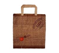 50 Pezzi Borsa Carta con manico a pattina base larga colore marrone Fantasia JUTA 26+17x27 IMBALLAGGI ALIMENTARI