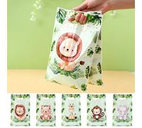 50 pezzi Borse regalo a tema animali della giungla, con motivi di leone, tigre, scimmia, giraffa, elefante, decorazioni per feste a tema avventura nella giungla, decorazioni per feste di compleanno a