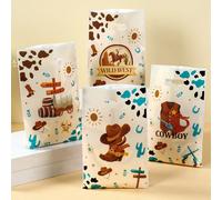 50 pezzi Borse regalo a tema western cowboy, inclusi cappello da cowboy, stivale e design a secchio, adatte per feste di compleanno per ragazzi, decorazioni per feste a tema cowboy, decorazioni per ma