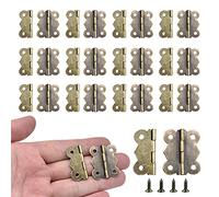 50 pezzi bronzo antico mini cerniere retro testa cerniere per sostituzione cerniera in legno portagioie armadio decorativo (cerniere a farfalla 3025 mm)