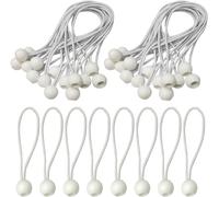 50 Pezzi Bungee Ball Elastico,Corde Elastiche,Elastici Con Sfera,Tenditori Elast