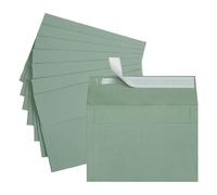 50 Pezzi Busta da Lettera Verde, Biglietti e Buste, Carte Pieghevoli da Progettare, Formato Din C6, 16 X10.8Cm, Con Chiusura Adesiva,per Biglietti di Auguri, Bigliettis di Ringraziamento
