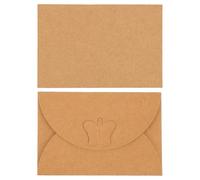 50 Pezzi Busta in Carta Kraft Chiusura a Farfalla | Stile Retrò Semplice, per Inviti, Messaggi, Mappe Avventura, Colore Kaki