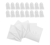 50 Pezzi Busta Regalo a Cuore Bianca in Carta Kraft | Formato Mini, Design Pieghevole e Blocco, con Fermaglio a Cuore, per Auguri e Nozze, Colore Bianco