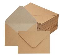 50 Pezzi Buste Carta Kraft B6, 130 g/m² Buste per Partecipazioni, 17.6x12.5 cm Buste di Carta Kraft Vintage, Buste Partecipazioni Matrimonio, Buste per Lettere, Buste per Biglietto