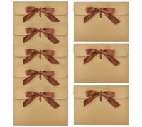 50 Pezzi Buste in Carta Kraft con Nastro, Buste per Lettere Retrò | Buste in Carta Kraft con Nastro, Buste per Lettere Retrò, DIY Buste per Buoni Regalo in Stile Vintage, per Inviti, Natale
