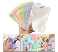 50 pezzi Buste richiudibili colorate riutilizzabili, sacchetti di imballaggio e organizzazione per collane, bracciali e gioielli blu,Bianco,rosa,Viola,verdeBlocchi di colorePolietilene