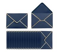 50 pezzi Bustedi invito formato, 13,5 x 18,5 cm, BusteEleganti per biglietti di auguri, Busteper invito, Bustevuote, Piccolo Buste da lettera, per matrimoni, compleanni, feste, lauree (Blu)