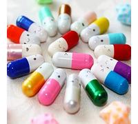 50 pezzi capsule simili a pillole dell'amore, messaggi creativi in capsule dal faccina sorridente, capsule dell'amore, mini lettere d'amore come regalo di Natale - regalo creativo perfetto per matrimo