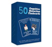 50 pezzi Carte flash sui disturbi cognitivi, gioco da tavolo, carte flash su trappole psicologiche, regalo di San Valentino e Capodanno 110 Carta psicologica,Schede didattiche mentali,Carta finaleCart