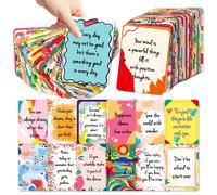 50 pezzi Carte motivazionali - Carte di ringraziamento e incoraggiamento ispiratrici con frasi edificanti, carte di pensieri positivi quotidiani per affermazioni, per dipendenti, giochi da tavolo, gio