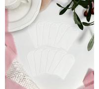 50 pezzi Cartellini per matrimonio in acrilico trasparente da 3,5x1,77 pollici, etichette appendibili fai-da-te, cartoncini bianchi per decorazione arco nuziale in acrilico, San Valentino, fai-da-te p