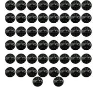 50 Pezzi Chiusura Farfalla Pins Gomma Pin Chiusura Frizione per Spilli Fabbricazione di Gioielli Cappelli Distintivi Uniforme (Nero 11,5 mm Diametro)