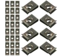 50 Pezzi Clip a U per Auto in Ferro per Parafango e Paracolpi | Ricambio Pronto, Migliora la Protezione, per Officina e Fai da Te, Adatto a Targhe e Paraspruzzi