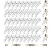 50 Pezzi Clip di Fissaggio per Vetro, Supporto per Mensola in Vetro Trasparente con Viti, Fermagli per Porta per 4 mm Spessore Fissaggio Schermo e Armadi