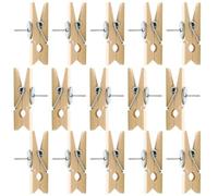 50 Pezzi Clip in Legno Puntine da Disegno con Mollette, Puntine Decorative per Lavagne in Sughero Progetti Artistici e Accessori Fotografici Durevole e Creativo per Casa Ufficio e Scuola 35x7mm