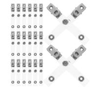 50 Pezzi Clip per Badge in PVC con Doppio Foro e Metallo | Fissaggio Stabile e Discreto, per Badge Lavoro e Gestione Visitatori, Design Moderno e Pulito