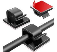 50 pezzi Clip Per Cavi, Ferma Cavi Adesivi, Clip Adesive Per Cavi, Supporto Organizer la Gestione dei cavi per TV, PC, Laptop, Cavo Ethernet, Scrivania, Cavo Di Ricarica, Ufficio,Luce Fata