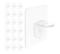 50 Pezzi Clip Trasparente, Supporto Autoadesivo in ABS per Armadi | Design Autolock, Regolazione Semplice, per Ripiani in Vetro e Divisori Cucina, Finitura Pulita
