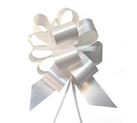 50 PEZZI Coccarda coccarde BIANCO autotiranti 5 CM matrimonio auto casa