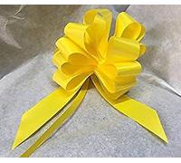 50 PEZZI Coccarda Coccarde GIALLO autotiranti 3 CM matrimonio auto casa 04UA