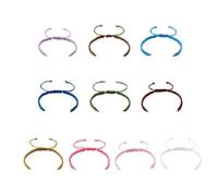 50 pezzi colore misto cordoncino di nylon intrecciato braccialetto regolabile filo per maglieria amuleto braccialetto per creazione di gioielli fai da te 145~155mm-colore misto casuale