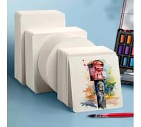 50 pezzi/confezione, carta acquerello di alta qualità 300 g/m², carta professionale goffrata adatta per acquerello, schizzo, origami e forniture artistiche, ottima per piccole opere d'arte, cartoline 