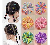50 pezzi/confezione Elastici per capelli colorati e ad alta elasticità, accessori per capelli a forma di maccherone carini per bambini e bambine Tagli UnicaColore unicoPoliestere