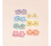 50 pezzi/confezione Elastici per capelli multicolore per neonati, design a fiore arcobaleno, adatti per tutte le stagioni, uso quotidiano, feste, vacanze, uscite, regali, super carini e alla moda, ess