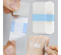 50 pezzi/confezione Kit di pronto soccorso trasparente e impermeabile, benda elastica ad alta elasticità, medicazione per ferite, nastro sterile trasparente medicale, per la cura delle ferite, costumi