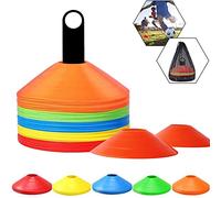 50 Pezzi Coni per Allenamento di Calcio,Coni Allenamento Calcio，Cinesini per Allenamento,Coni a Disco,Coni da Allenamento,Coni da Calcio,Utilizzato per Il Calcio e la Marcatura del Campo,Equitazione