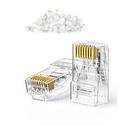 50 Pezzi Connettori RJ45 Cat 5e Plug RJ45 Placcato in Oro 24K 8P8C STP