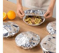 50 pezzi Coperchi riutilizzabili in alluminio, Scaldavivande da tavolo, Sacchetti per la conservazione degli alimenti, Sacchetti per la conservazione degli alimenti, Stoccaggio in cucina, Confezioni i