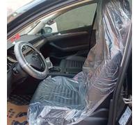 50 Pezzi Coprisedile Auto Monouso in Plastica,10Pezzi Coprivolante Monouso,Monouso Copertura Protettiva per Auto Coprisedile,Coprisedili in Plastica per Auto,Antipolvere Protezione per Seggiolino Auto