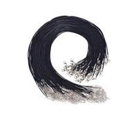 50 Pezzi Cordoncino per Collane, Cordoncini per Collana, Corda in Cotone Cerato con Chiusura a Moschettone, Laccetto Collana con Chiusura, per Creare Gioielli Fai da Te, Aggiungere Ciondoli